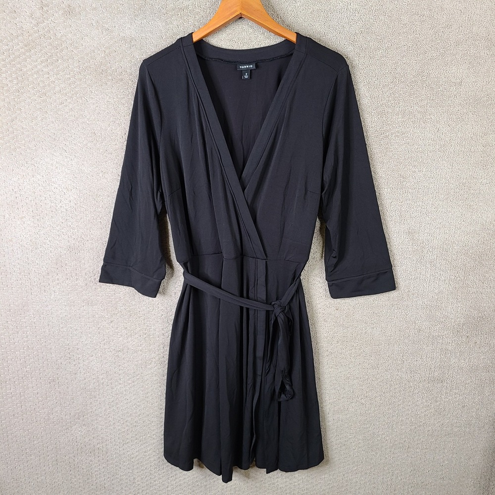 torrid Black Wrap Midi Dress